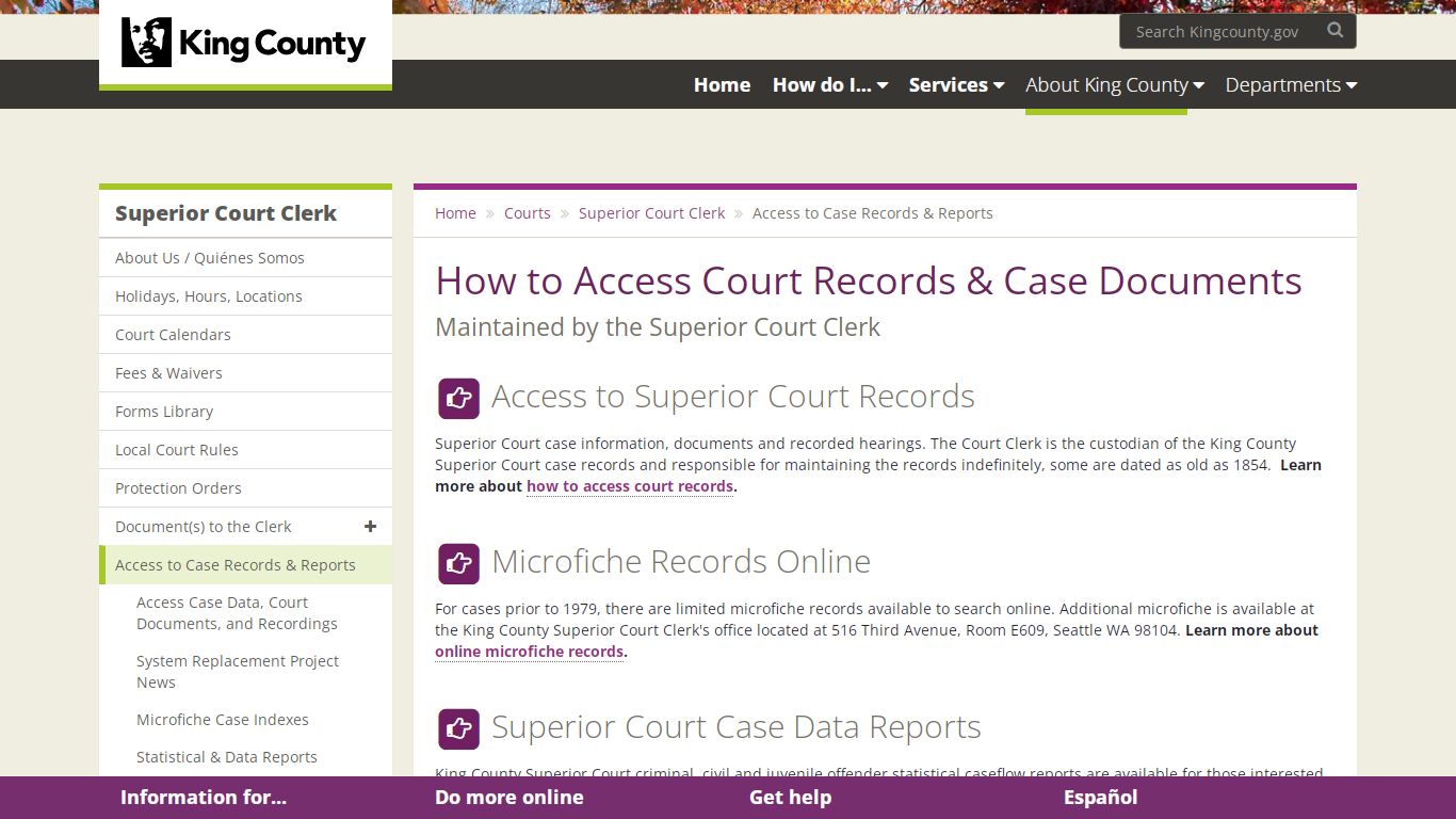 How to Access Court Records & Case Documents - King County